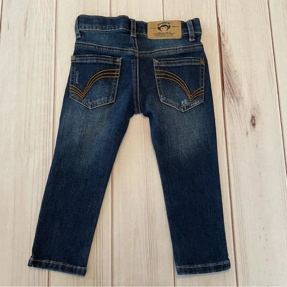 Appaman Medium Wash Slim Leg Jeans Boys Toddler 2T Blue Denim Adjustable Waist - Picture 6 of 15